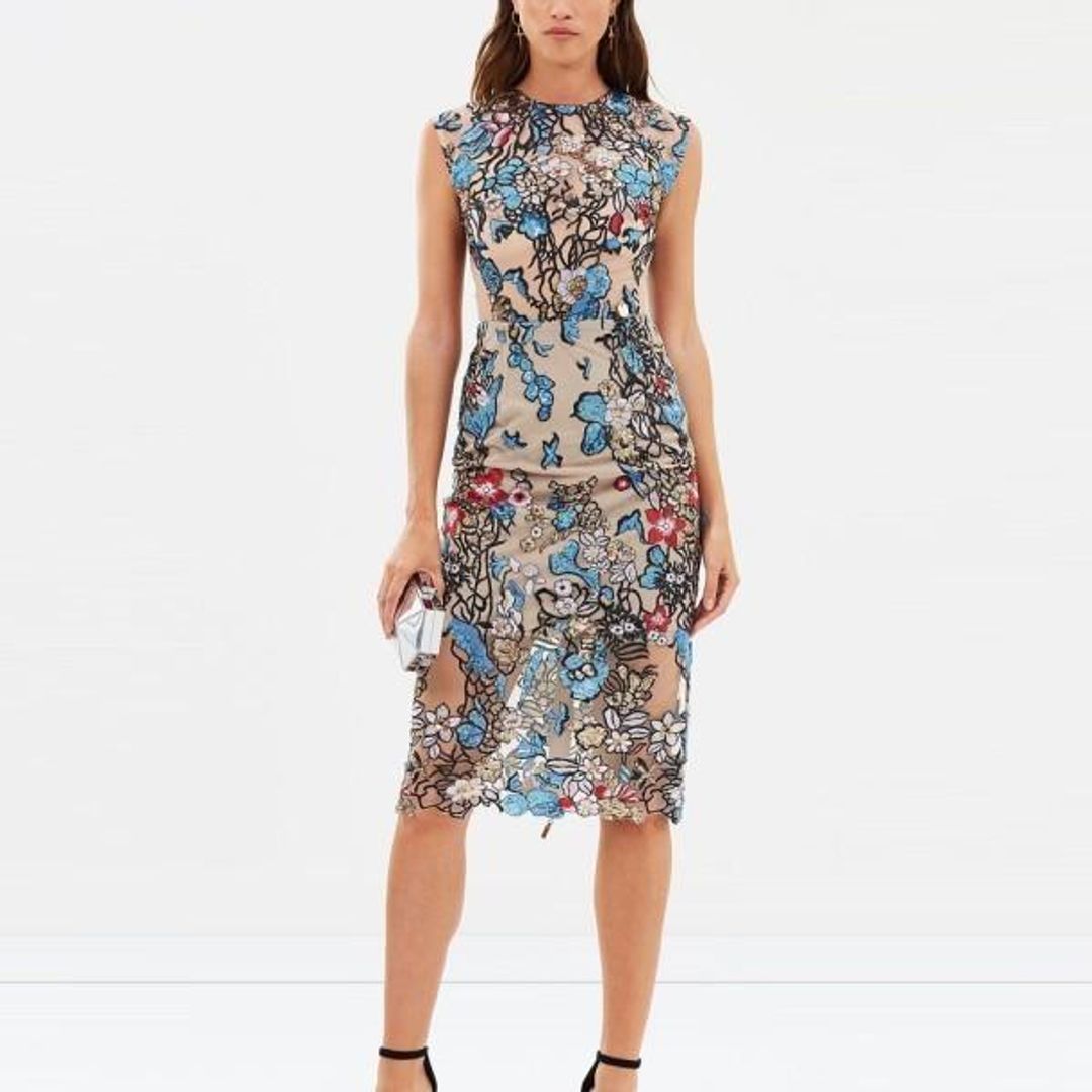 BRONX & BANCO BIRDS OF PARADISE MIDI DRESS size 12 for rent on The Volte - main image