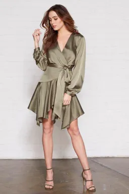 Sheike Rumours Wrap Dress Green Size 6 for rent on The Volte - image 1