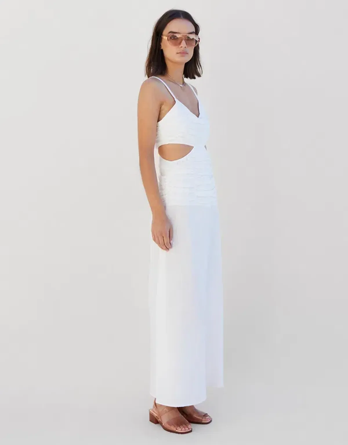 Suboo Aster Cut Out Maxi Dress White Size Xs/Au 6 - Image 2
