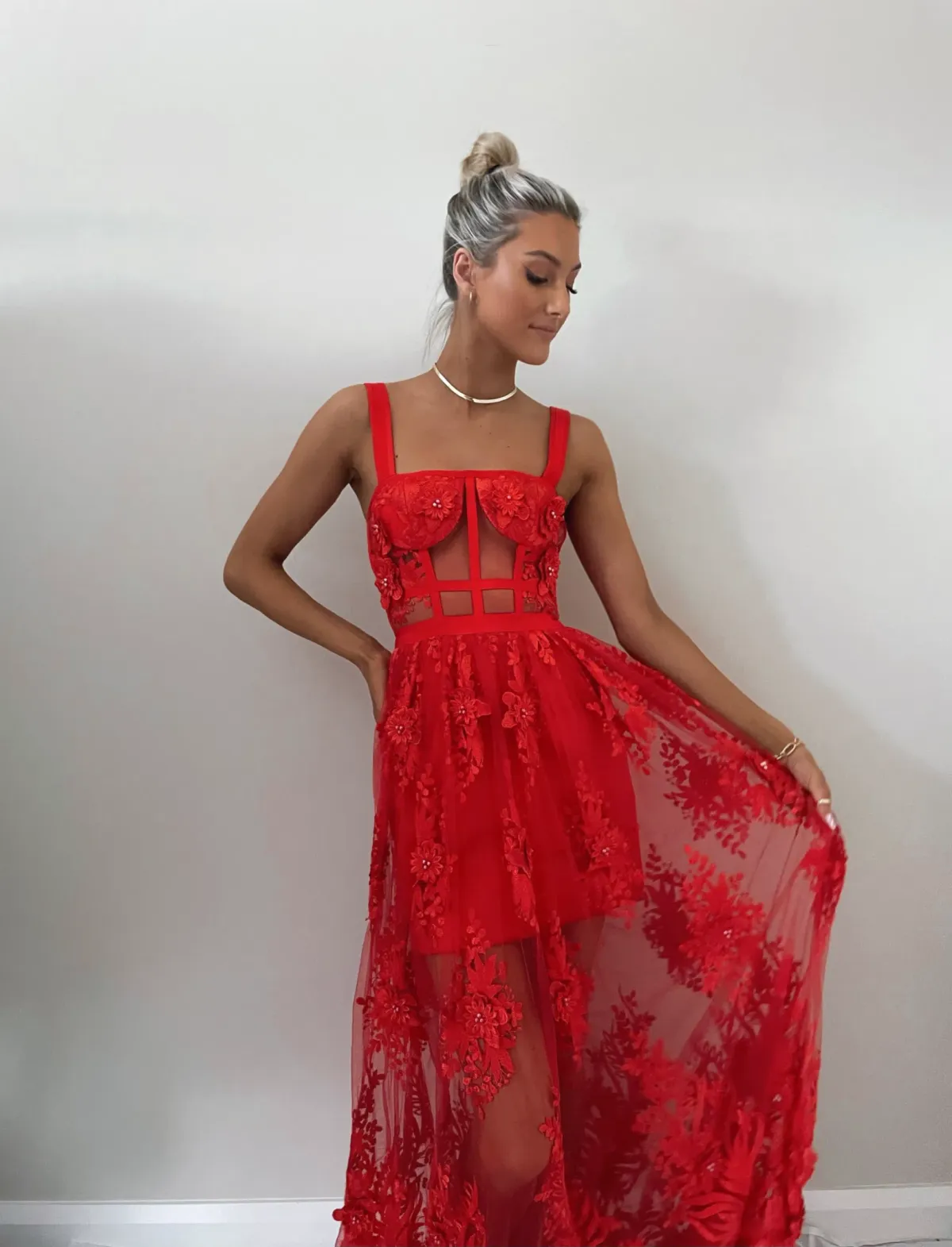 Nicola Finetti Marisol Dress Red Size 6 - Image 2