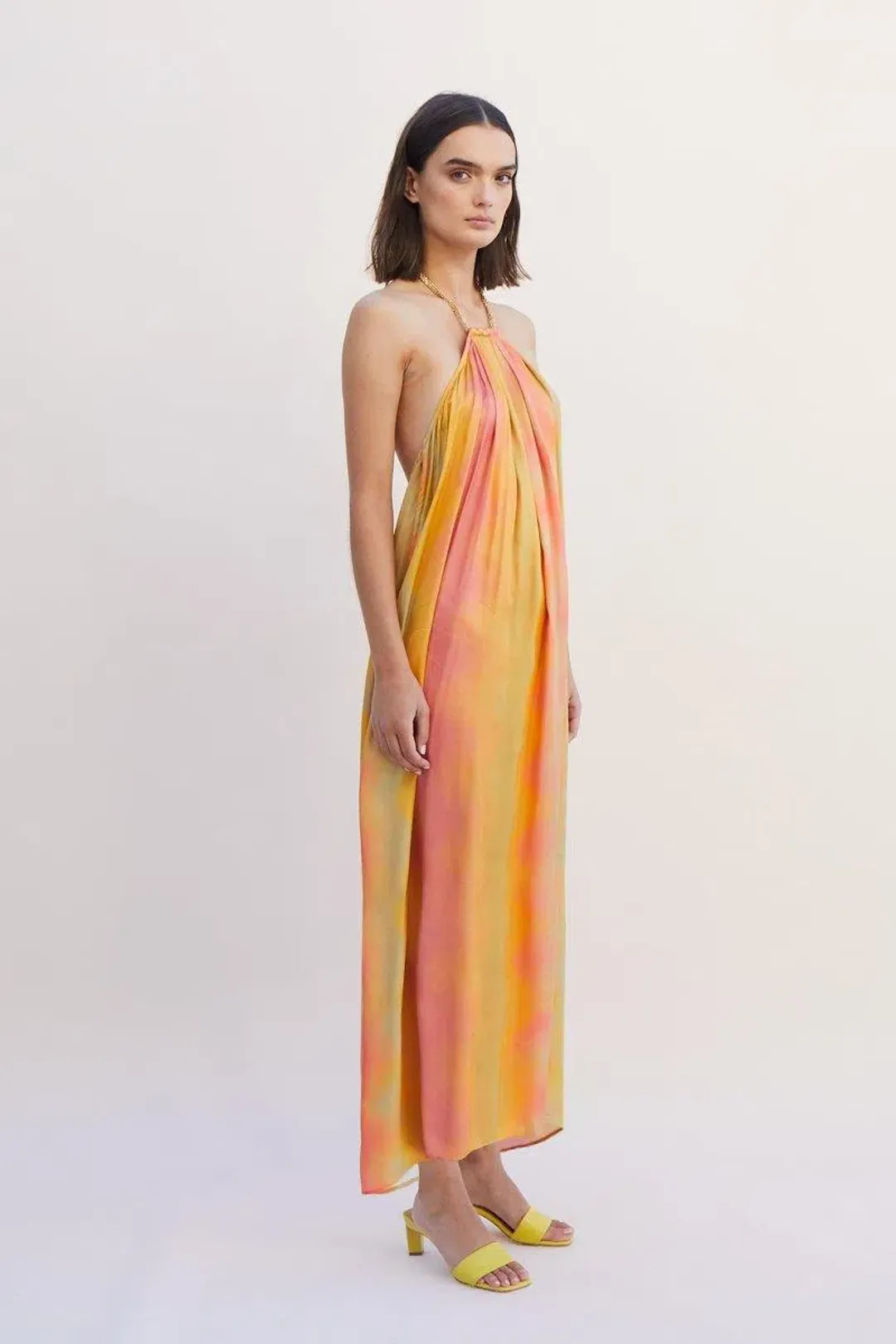 Suboo Sundown Halterneck Maxi Dress in Ombre Sundown Size M/Au 10 for rent on The Volte - main image