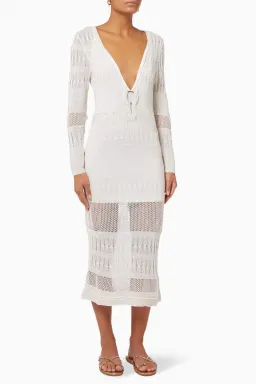 Suboo Harper Knit Kaftan White Size 12/L for rent on The Volte - image 1