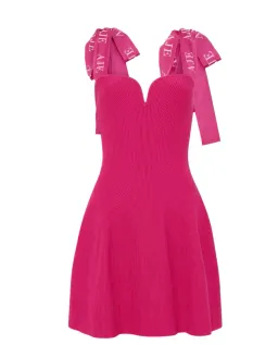 Aje Amber Knit Tie Shoulder Mini Dress Pink Size M / AU 10 for rent on The Volte - image 4