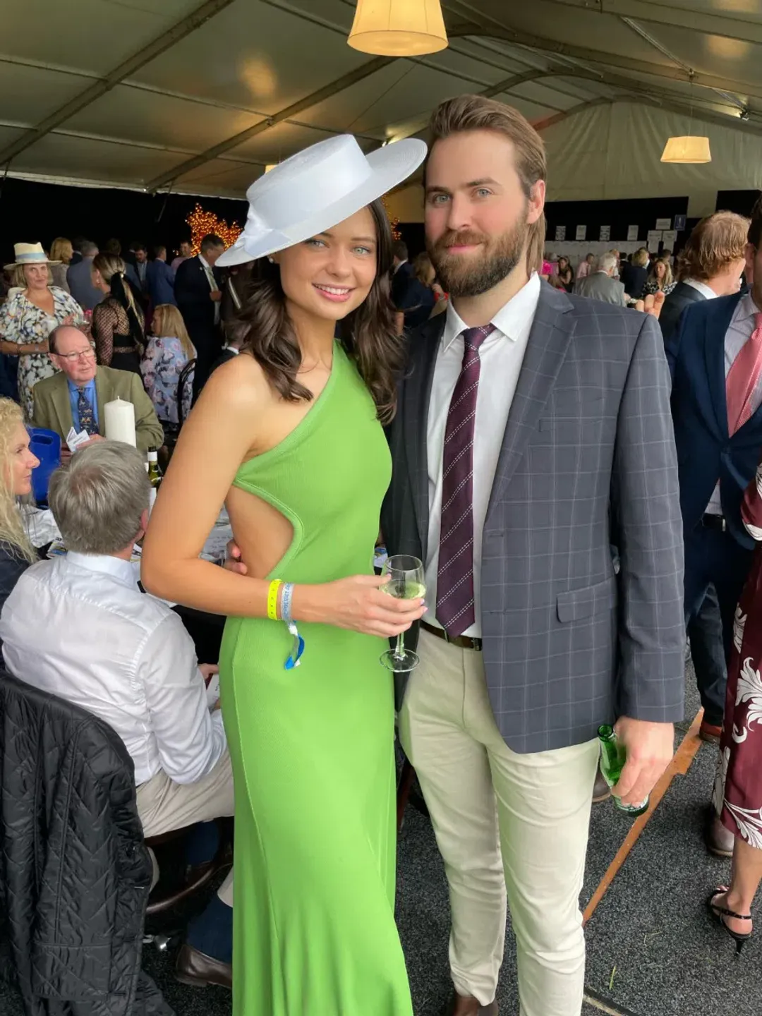 Christopher Esber Outline One Shoulder Fran Dress Green Size 8 for rent on The Volte - main image