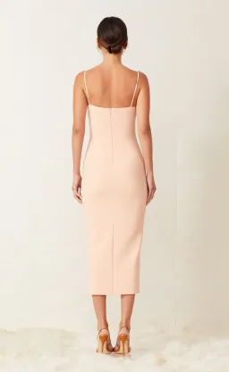 Bec & Bridge Ruby Asym Midi Dress Peach Size 10 for rent on The Volte - image 2