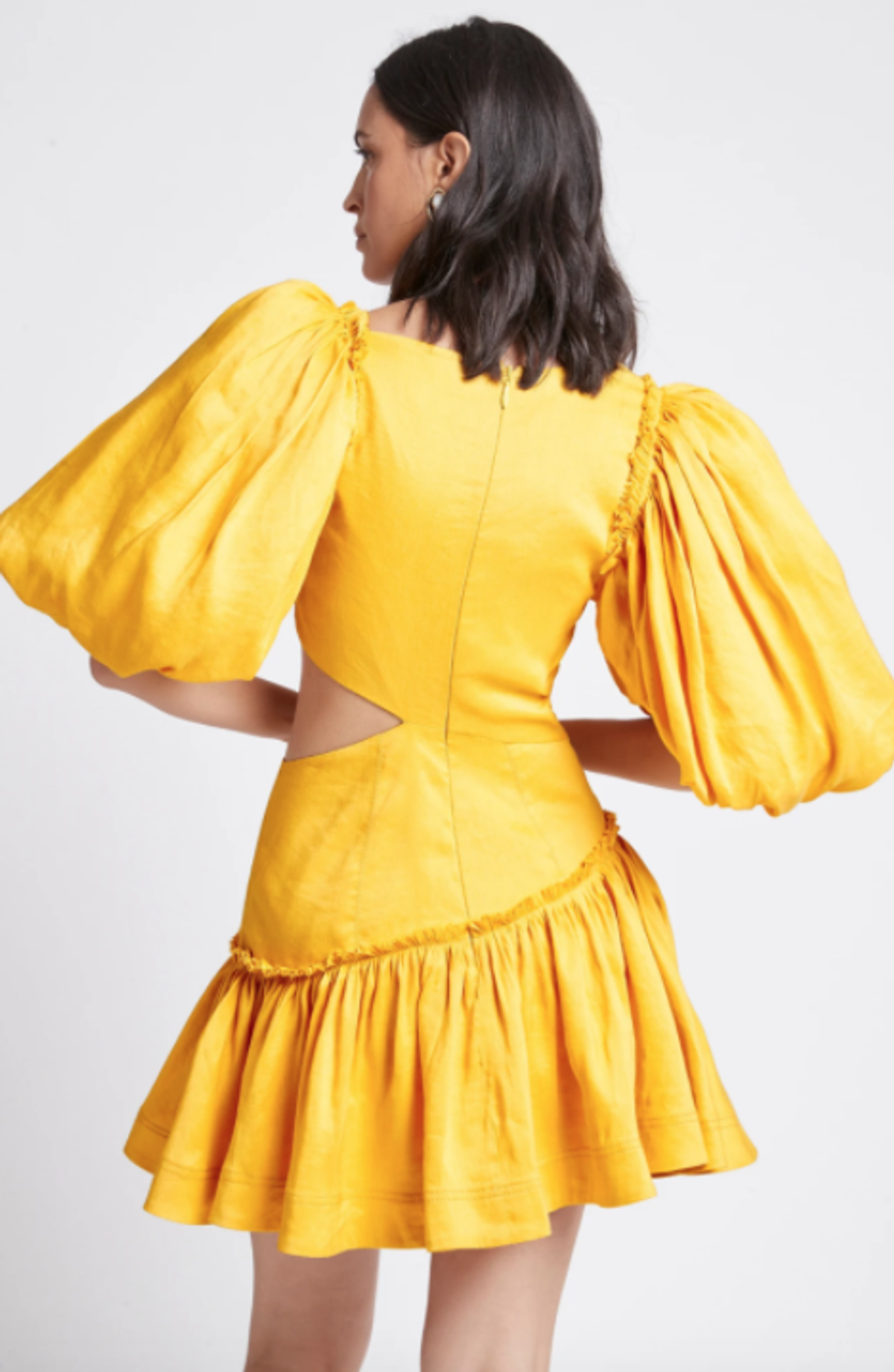 Aje Chateau Mini Dress Yellow Size 6 - Image 5