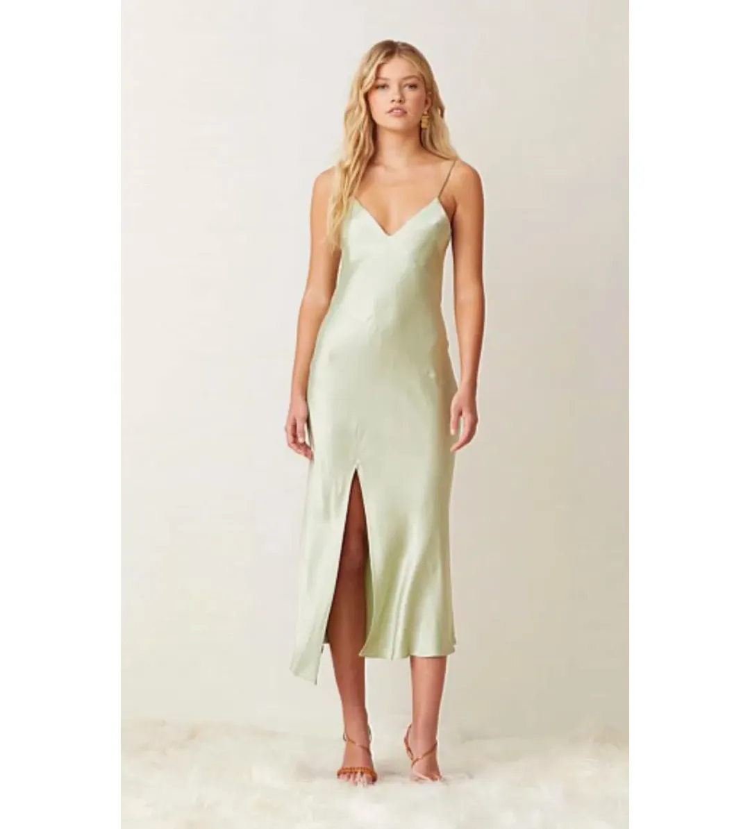 Bec & Bridge Crest Slip Midi Dress Peppermint Size 10 for rent on The Volte - main image