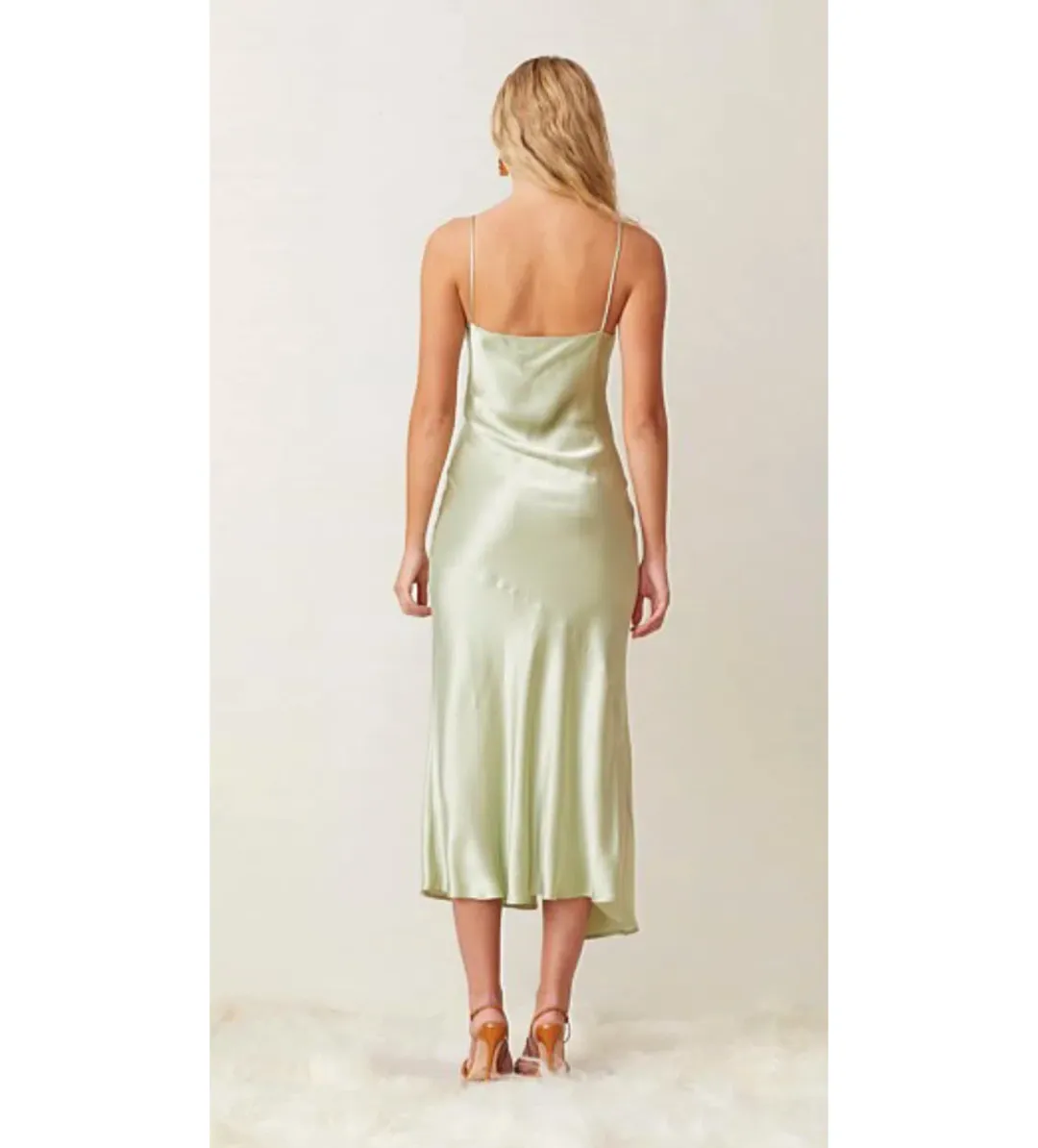 Bec & Bridge Crest Slip Midi Dress Peppermint Size 10 for rent on The Volte - main image
