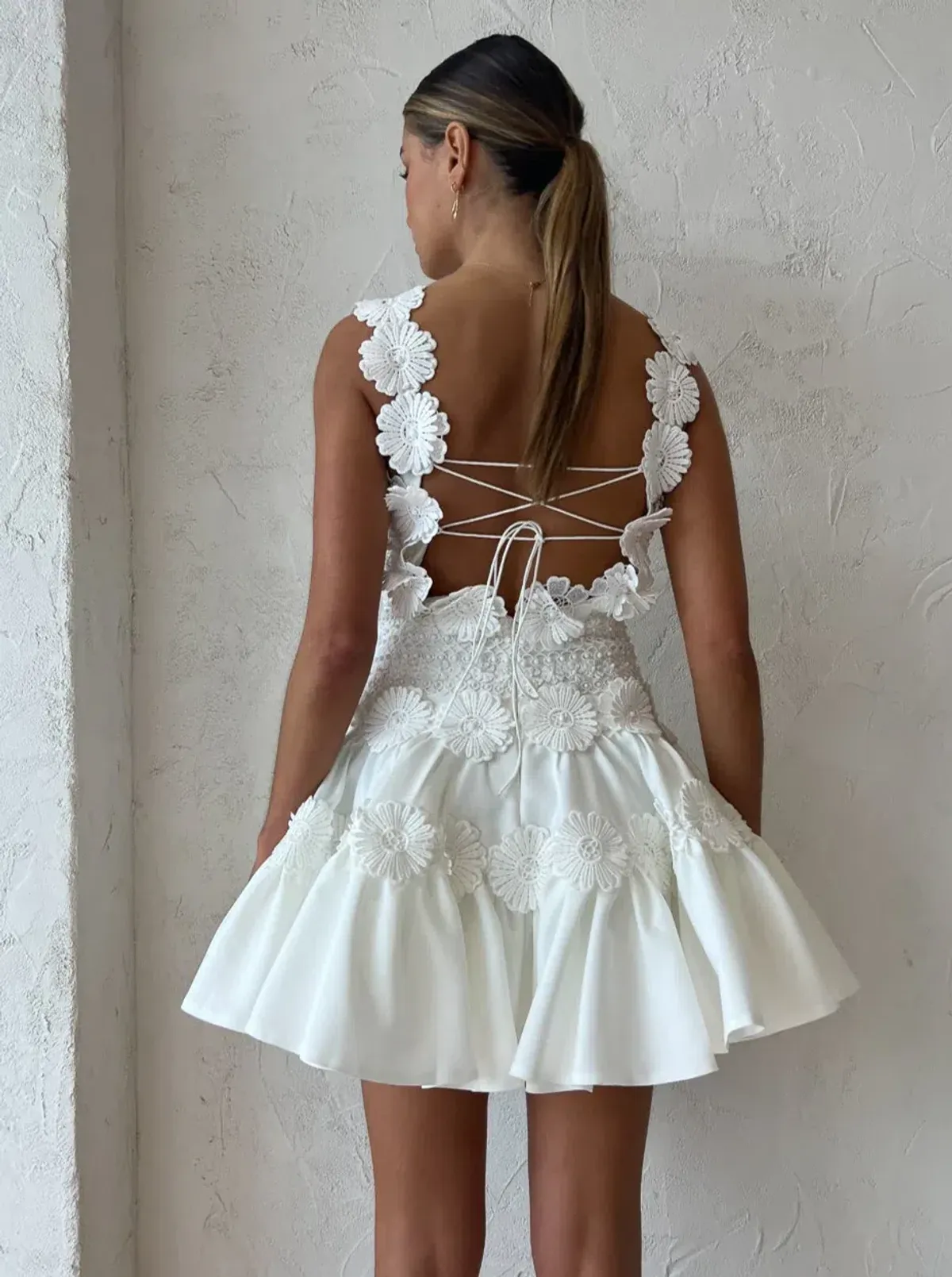 Helen O'Connor Kahlo Dress Ivory Size 8 - Image 2