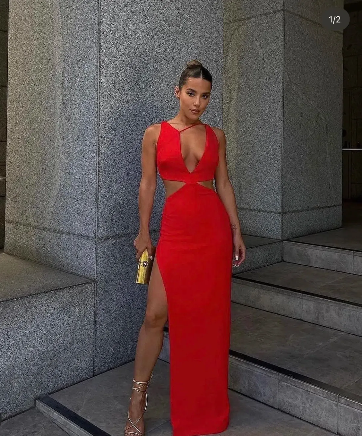 Effie Kats The Eniko Gown Red Size 6 - Image 2