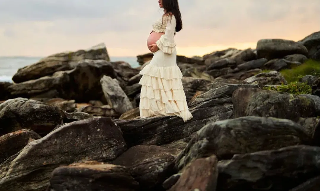 The Boho Shed Ruffled Top and Skirt Set Ivory One Size for rent on The Volte - main image