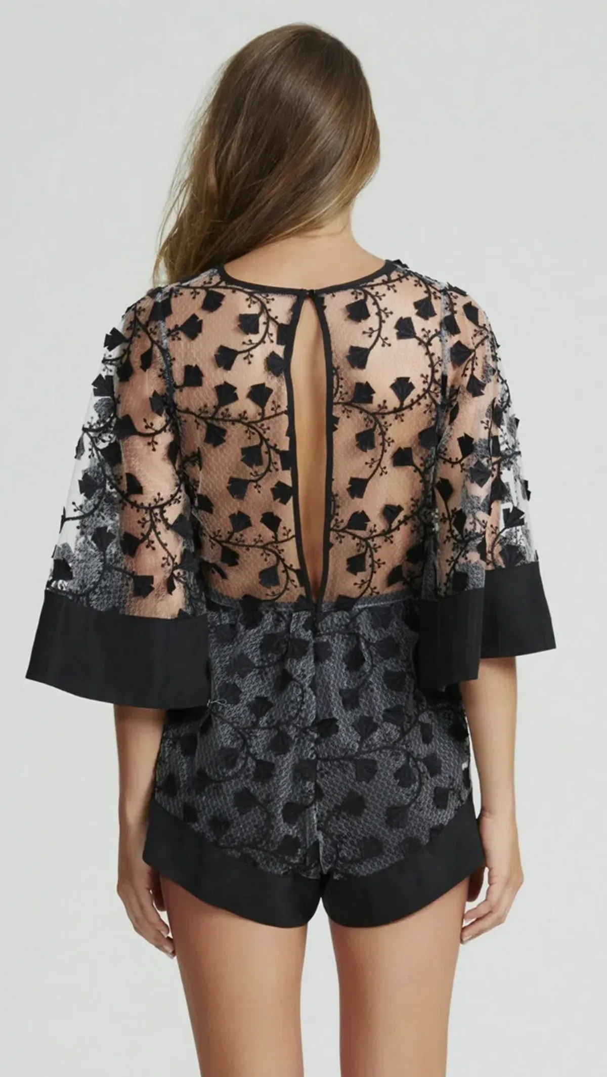 Alice McCall Gypsy Eyes Playsuit Black Size 6 - Image 3