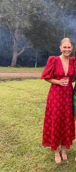 Acler Hamilton Midi Dress Red Size 10 for rent on The Volte - image 5