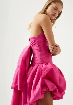 Aje Piacere Bubble Hem Mini Dress Fuchsia Size 10 / M for rent on The Volte - image 4