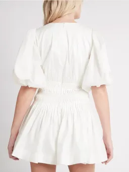 Aje Tidal Tucked Mini Dress White Size 8 / S for rent on The Volte - image 3