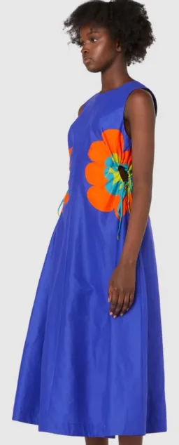 Gorman Puffy Flower Midi Dress Blue Size 8 for rent on The Volte - image 2