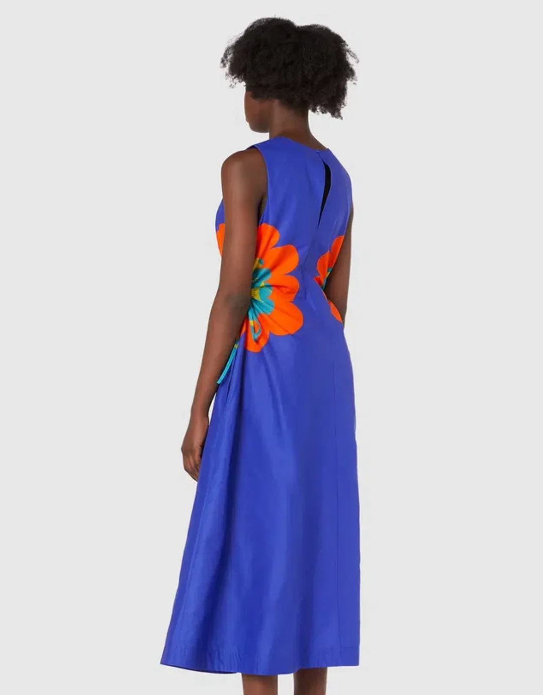 Gorman Puffy Flower Midi Dress Blue Size 8 for rent on The Volte - main image