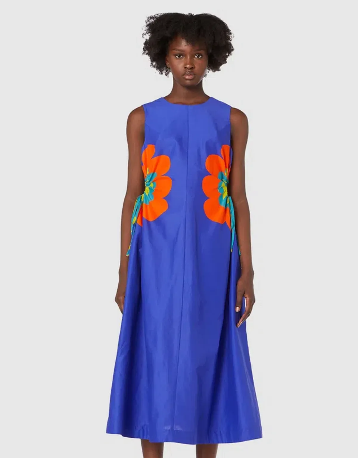 Gorman Puffy Flower Midi Dress Blue Size 8 - Image 5