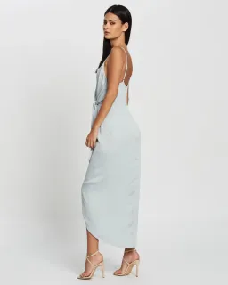 Shona Joy Luxe Tie Front Cocktail Dress Cloud Size 10 for rent on The Volte - image 5