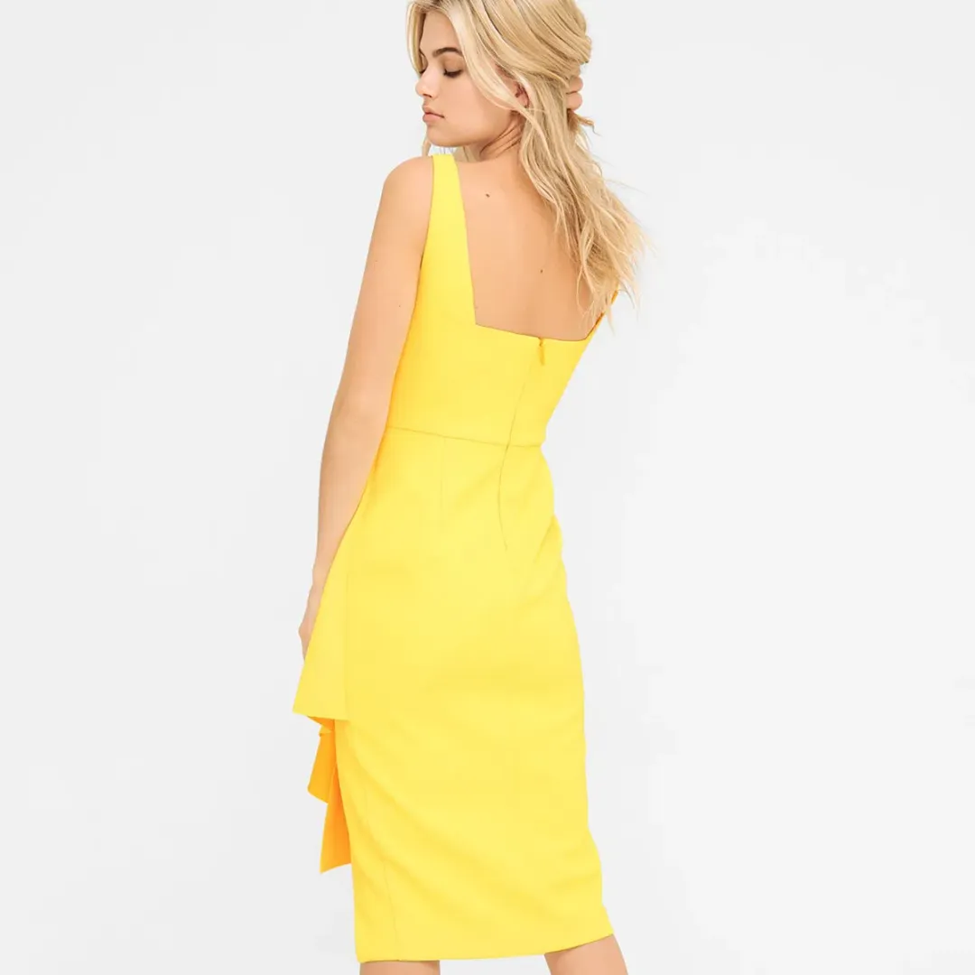 Sheike Highlight Dress Yellow Size 12 for rent on The Volte - main image