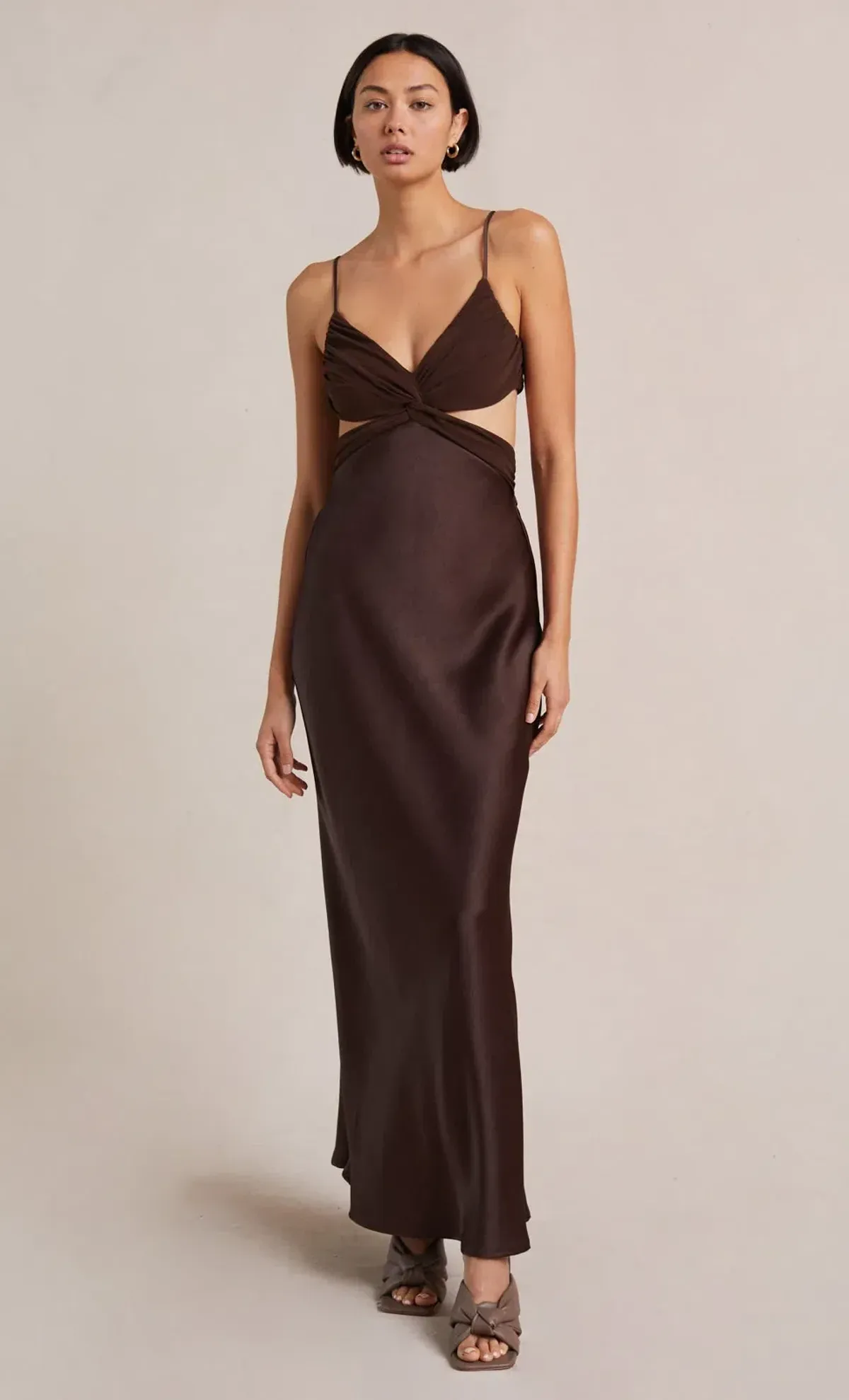 Bec & Bridge Nadia Twist Maxi Dress Chocolate Size 8 - Image 1