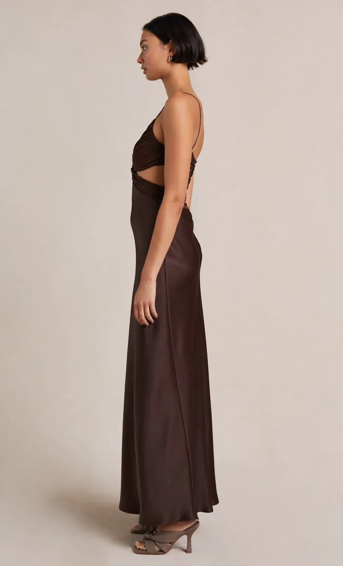Bec & Bridge Nadia Twist Maxi Dress Chocolate Size 8 - Image 2