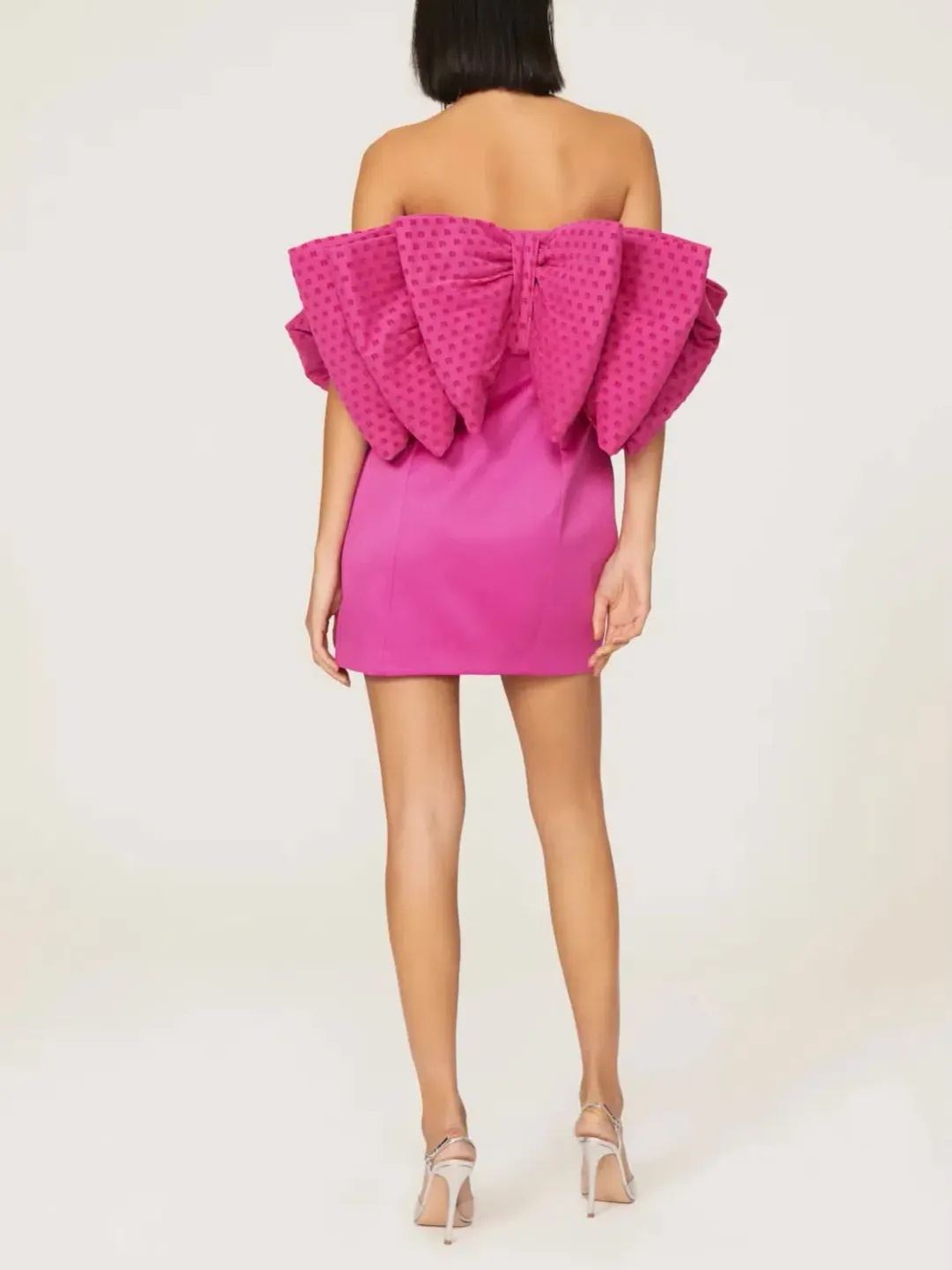 Rotate Natalie Bow Dress Pink Size 8 for rent on The Volte - main image