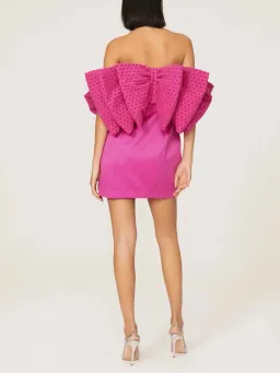 Rotate Natalie Bow Dress Pink Size 8 for rent on The Volte - image 4
