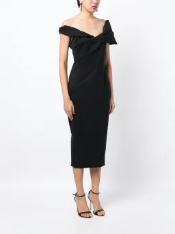 Rachel Gilbert Matteo Midi Dress In Black Size 2 / AU 10 for rent on The Volte - image 2