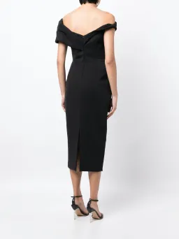 Rachel Gilbert Matteo Midi Dress In Black Size 2 / AU 10 for rent on The Volte - image 3