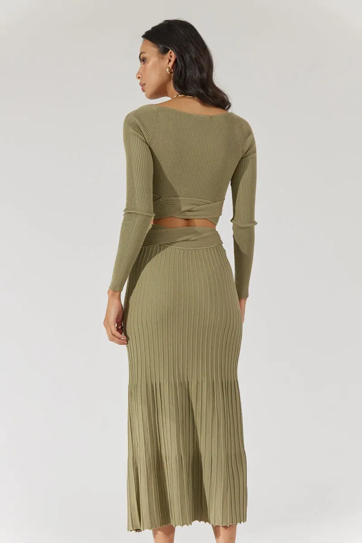 Sovere Inertia Knit Midi Skirt Green Size 8 / S - Image 3