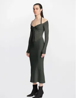 Dion Lee Column Corset Dress Shadow Green Size M / Au 10 for rent on The Volte - image 1