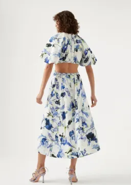 Aje Capucine Puff Sleeve Midi Dress Floral Size 16 / 2XL for rent on The Volte - image 2