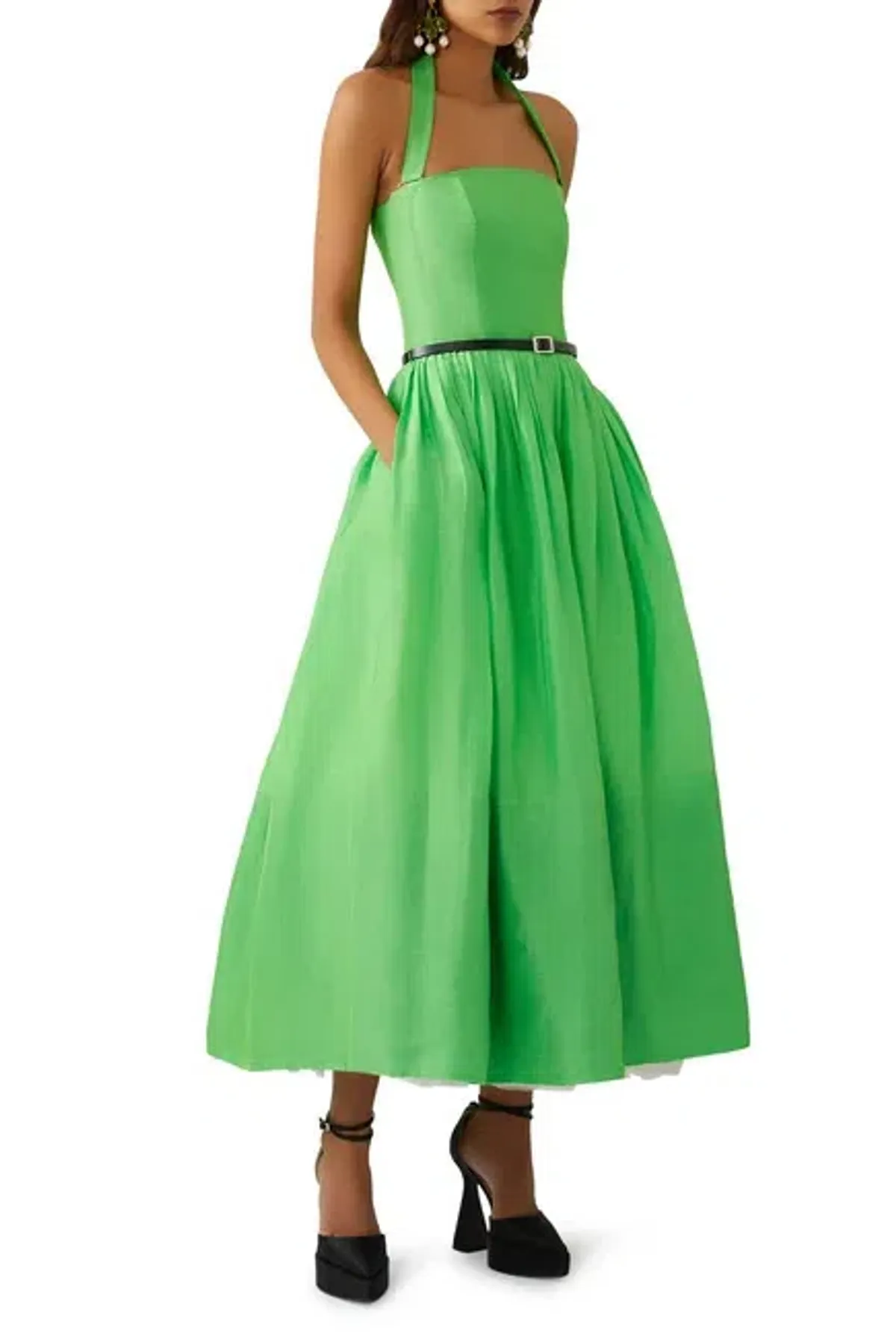 Leo and Lin Citron Linen Maxi Dress Green Size 6 - Image 2