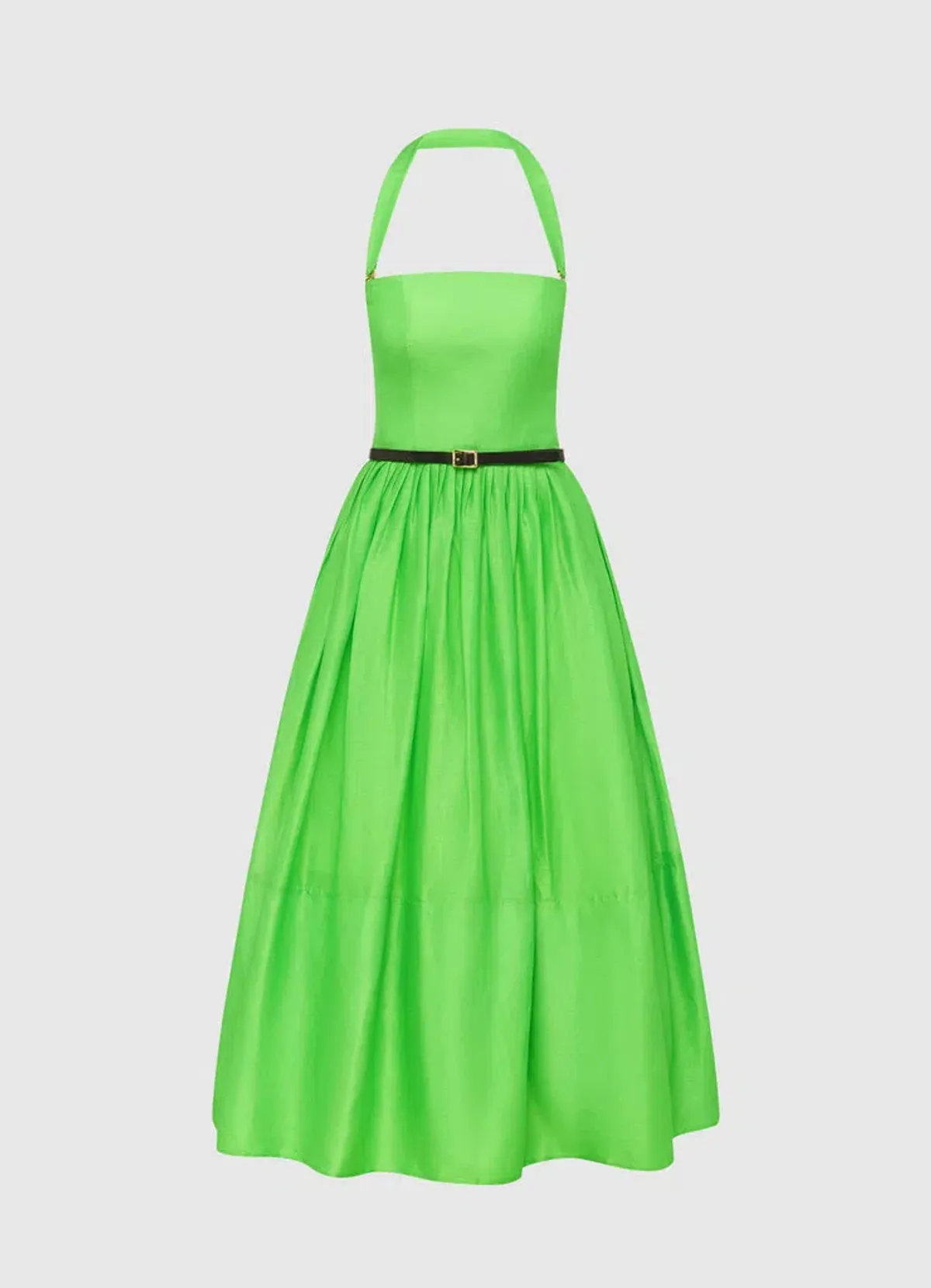 Leo & Lin Citron Linen Maxi Dress Green Size 10 - Image 3