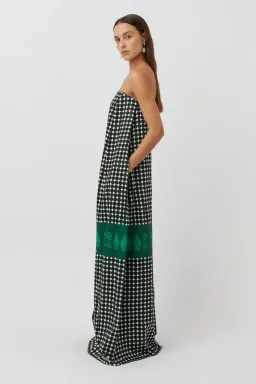 Camilla and Marc Rivoli Column Dress Green/Black Size 10 for rent on The Volte - image 3
