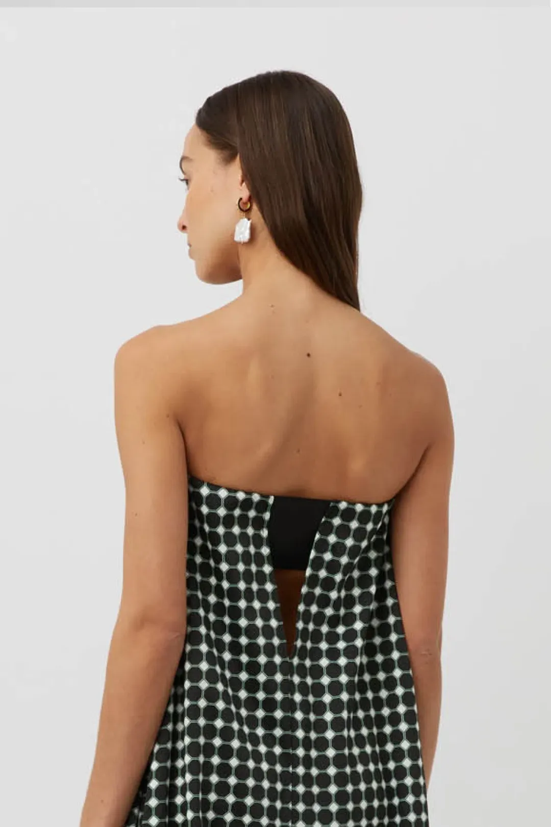 Camilla and Marc Rivoli Column Dress Green/Black Size 10 for rent on The Volte - main image