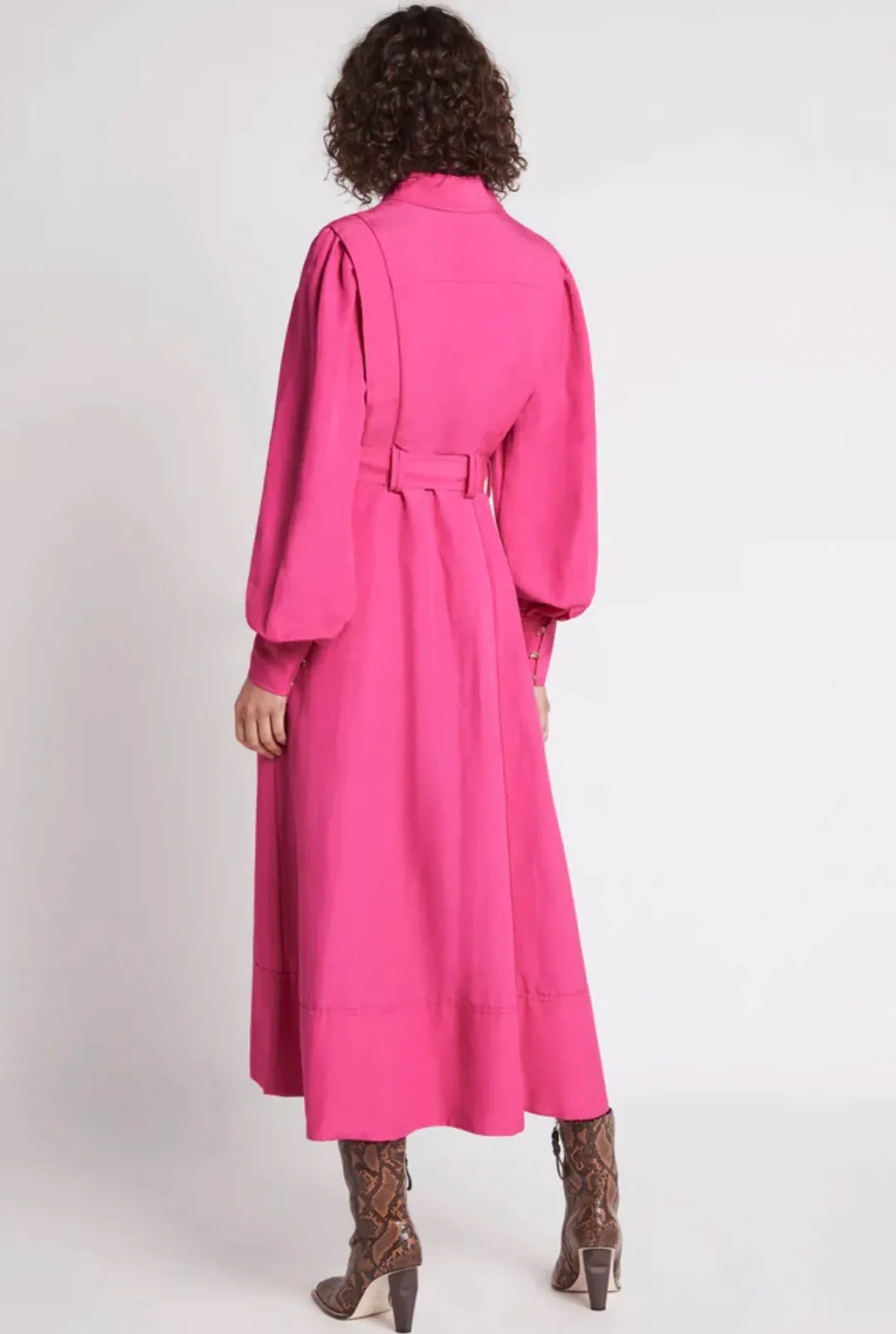 Aje Admiration Midi Shirt Dress Pink Size 10 for rent on The Volte - main image