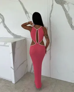 San Sloane Adrian Rib Midi Coral White Size 10 for rent on The Volte - image 2