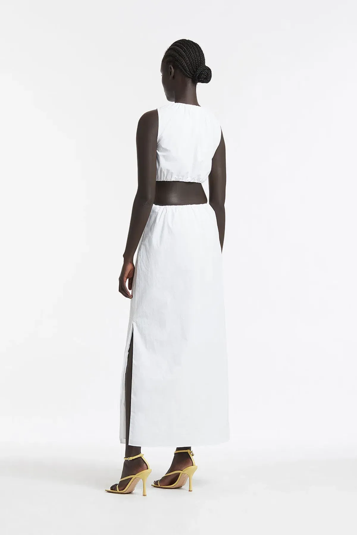 Sir the Label Anja Cut Out Midi Dress Chalk White Size 2 / AU 10 - Image 2