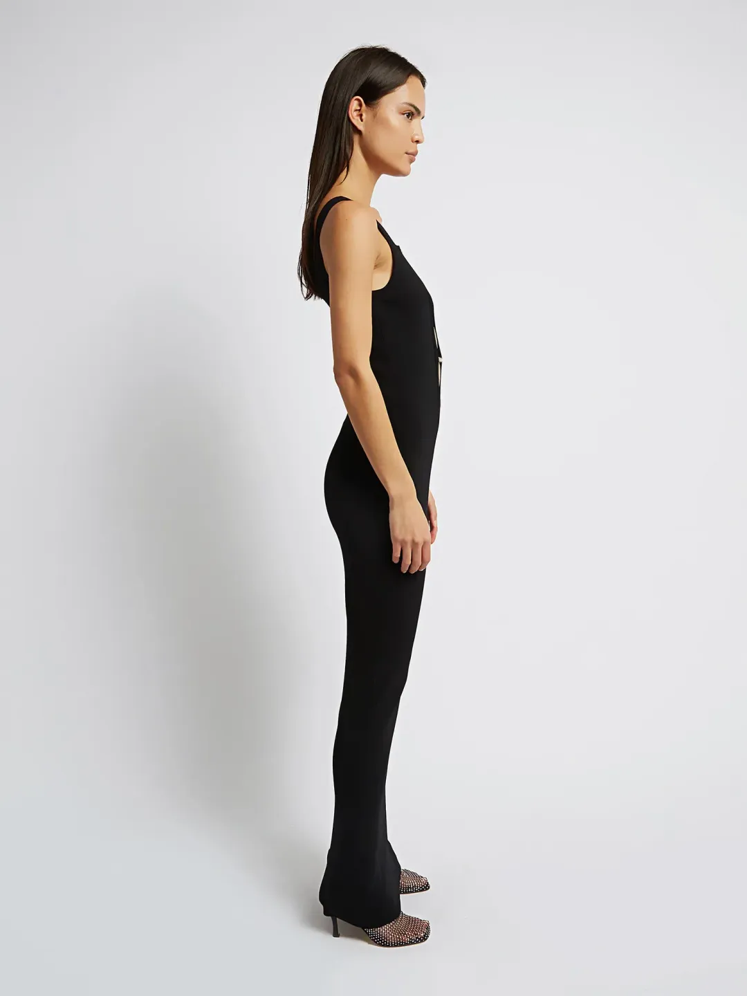 Christopher Esber Crystal Lattice Tank Dress Black Size XXS/AU 4 for rent on The Volte - main image