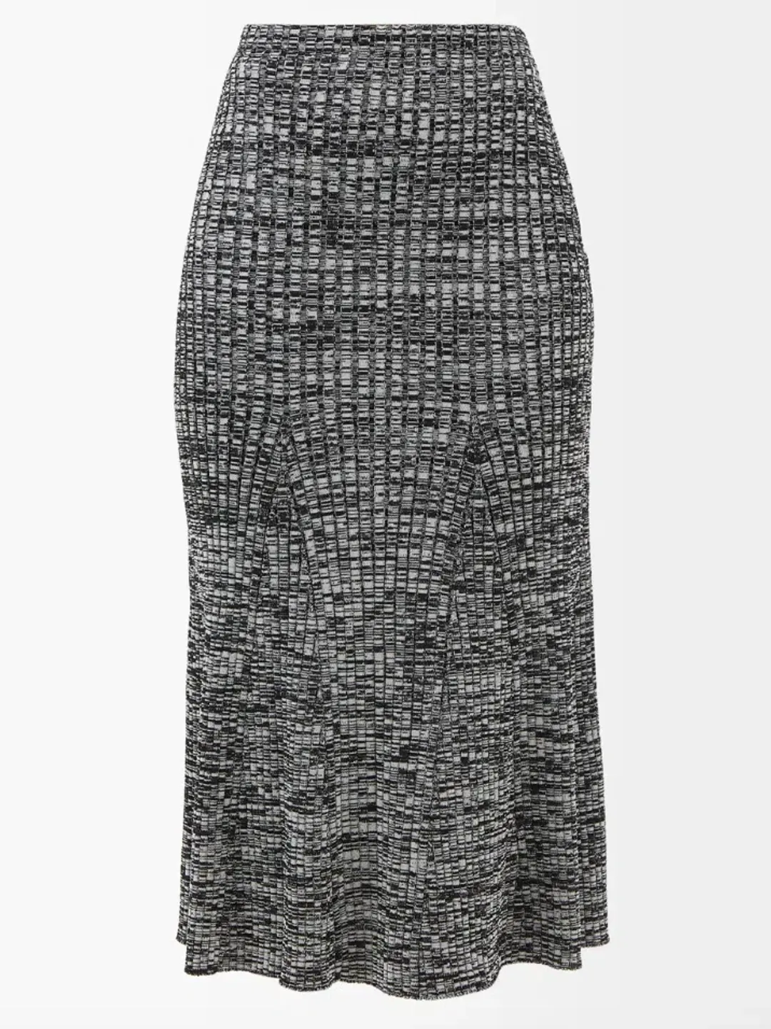 Self Portrait Crossover Front Ribbed Knit Cropped Top & Midi Skirt Set Black Size M / Au 10 for rent on The Volte - main image
