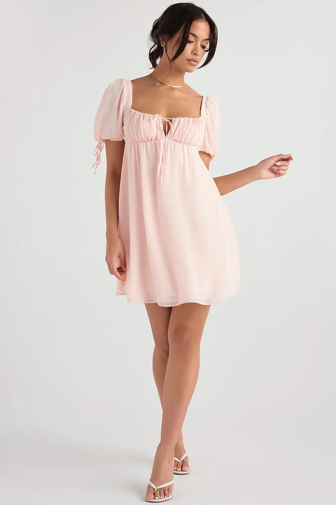 House of CB Princess Mini Dress In Pink Quartz Size 8 for rent on The Volte - main image