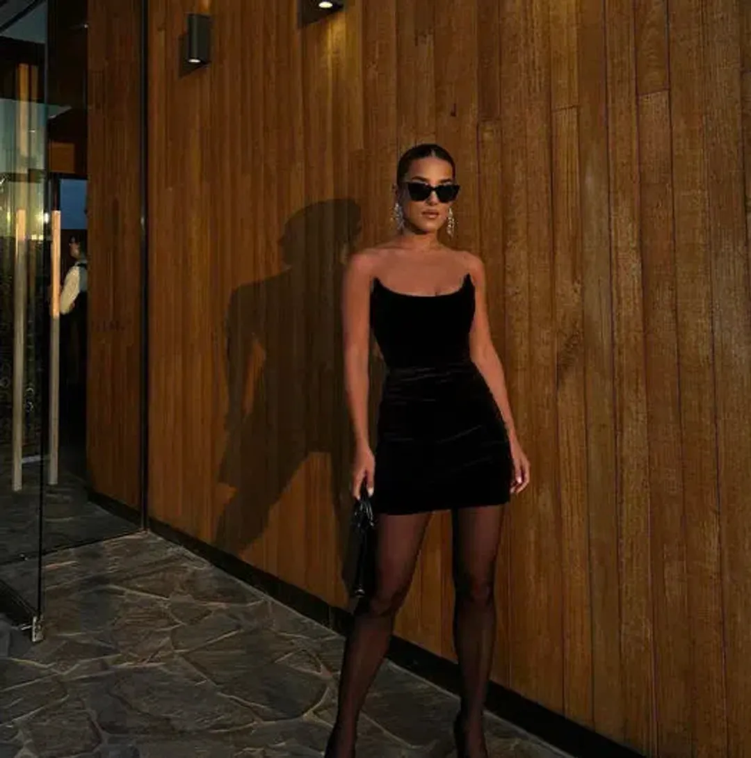 Effie Kats Koi Mini Dress Black Size 6 / XS for rent on The Volte - main image