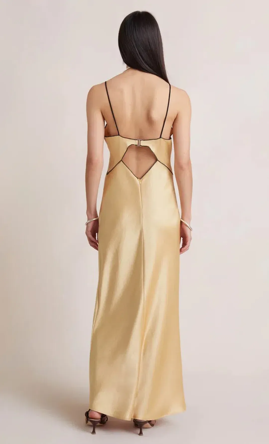 Bec & Bridge Hazel Maxi Dress Wheat / Yellow Size 6 for rent on The Volte - main image
