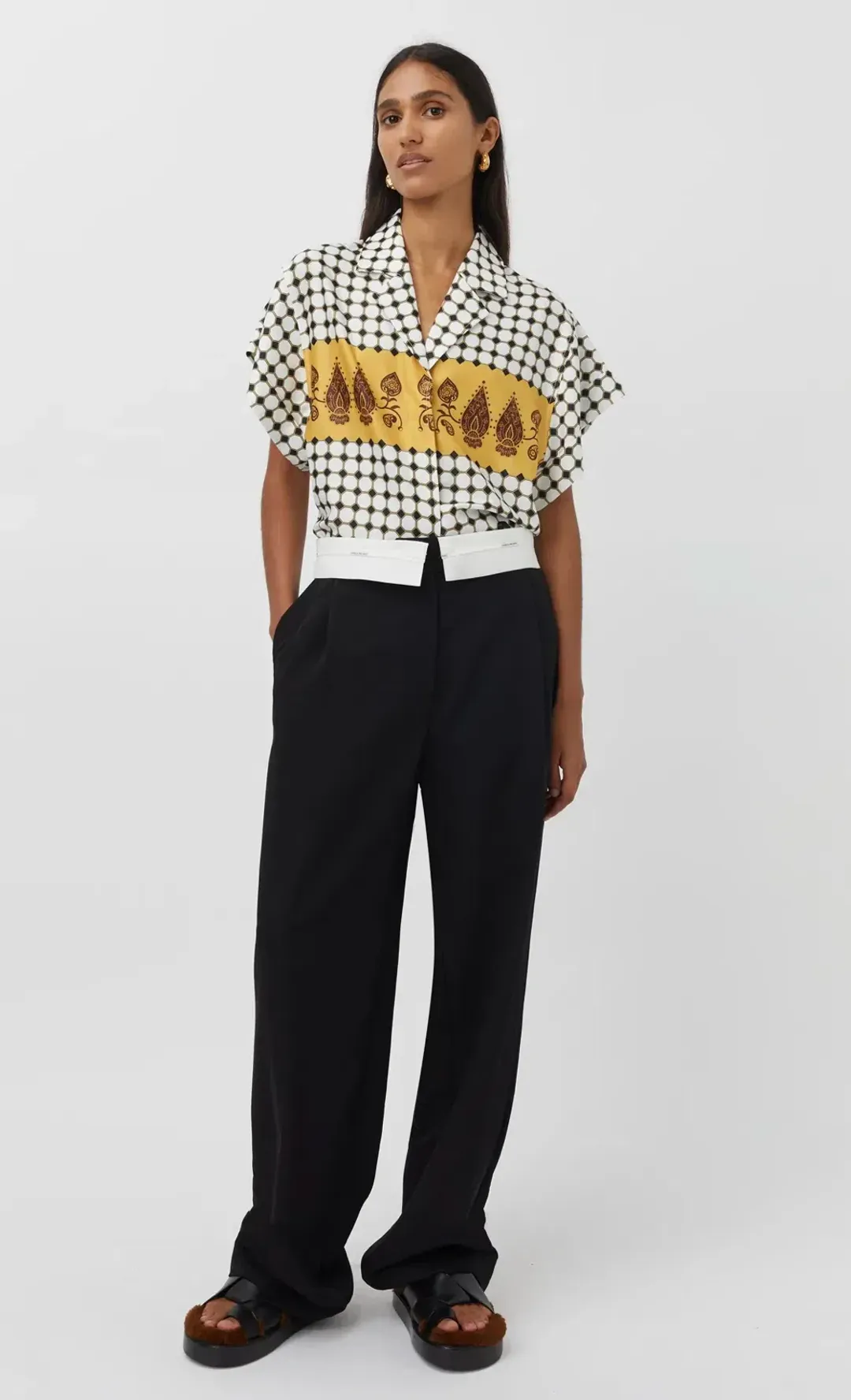 Camilla and Marc Rivoli Shirt Print Size S/ AU 6 for rent on The Volte - main image