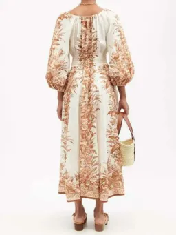 Zimmermann Moonshine Scoop Linen Maxi Dress Caramel Lily Size 0P / AU 6 for rent on The Volte - image 3