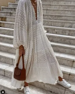 Shona Joy Vivienne Balloon Sleeve Tiered Midi Dress Ivory Size 14 for rent on The Volte - image 7