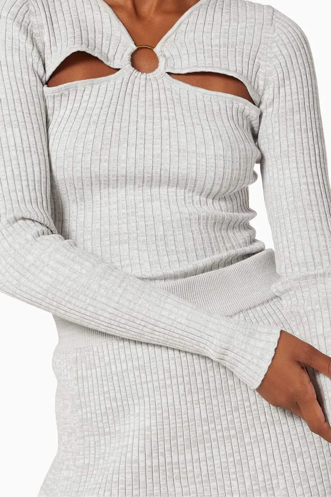 Anna Quan Laila Top Pebble Grey Size 4 / XXS for rent on The Volte - main image