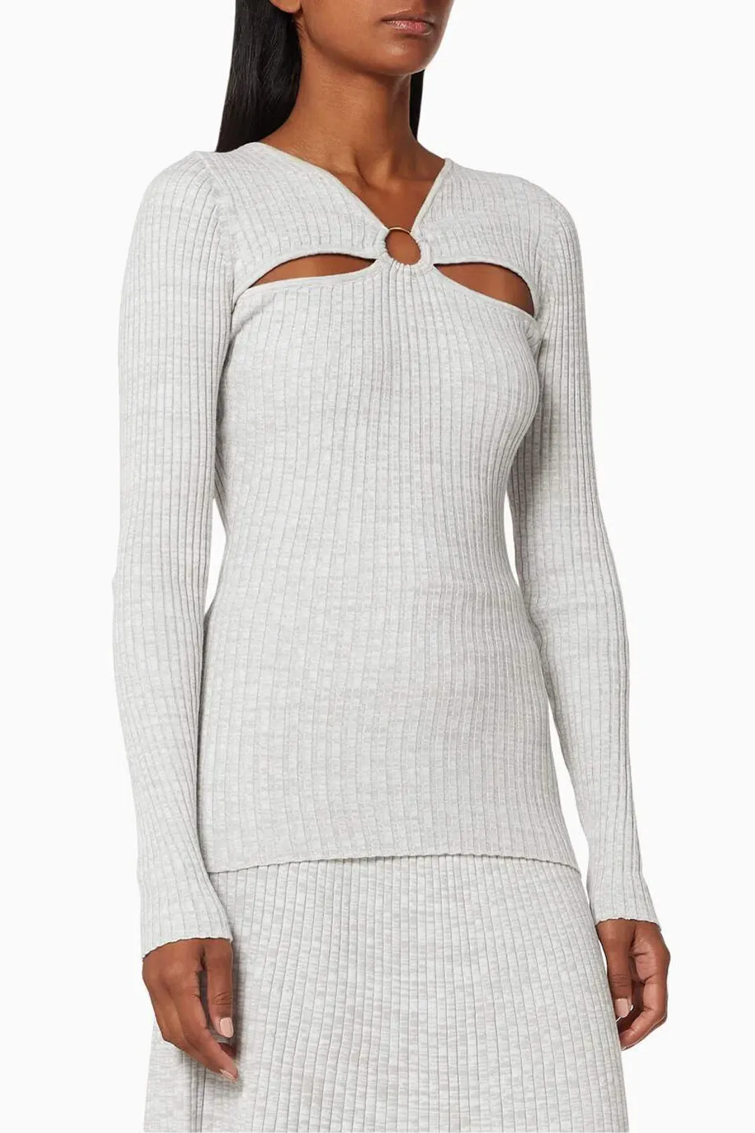 Anna Quan Laila Top Pebble Grey Size 4 / XXS for rent on The Volte - main image